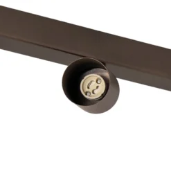 Deckenspot Top, justierbar, braun, vierflammig linear