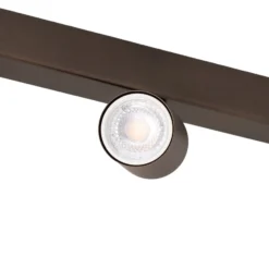 Deckenspot Top, justierbar, braun, vierflammig linear
