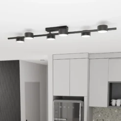 Deckenstrahler Bet, Länge 100 cm, schwarz, Metall, 6-flg.