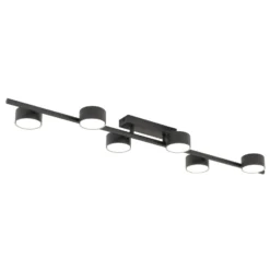 Deckenstrahler Bet, Länge 100 cm, schwarz, Metall, 6-flg.