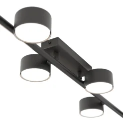 Deckenstrahler Bet, Länge 100 cm, schwarz, Metall, 6-flg.