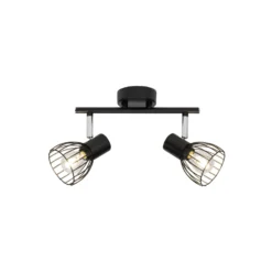 Deckenstrahler Blacky, Länge 31 cm, schwarz, 2-flg., Metall