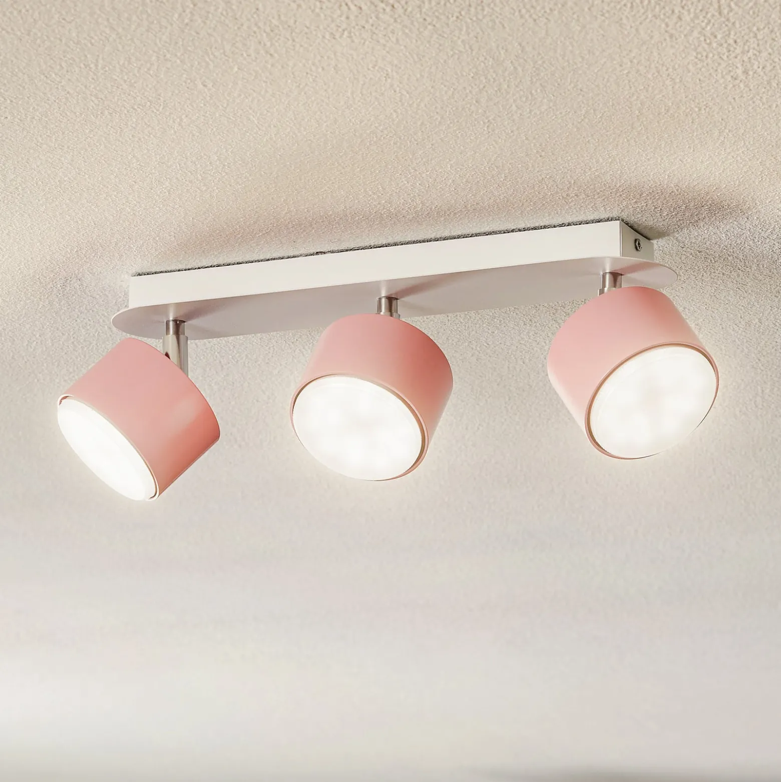 Deckenstrahler Cloudy dreiflammig rosa