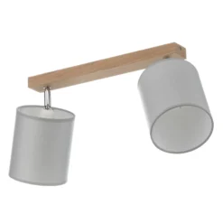 Deckenstrahler Corralee, grau, zweiflammig
