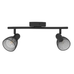 Deckenstrahler Corvigno, Länge 36,5 cm, schwarz, 2-flg.