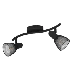 Deckenstrahler Corvigno, Länge 36,5 cm, schwarz, 2-flg.