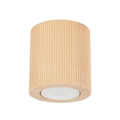 Deckenstrahler Eve, 8,5 cm hoch, GU10, Holz