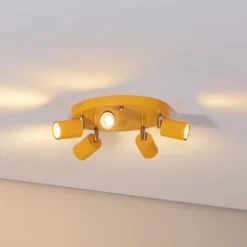 Deckenstrahler Fun, gelb, Ø 30 cm, verstellbar, GU10