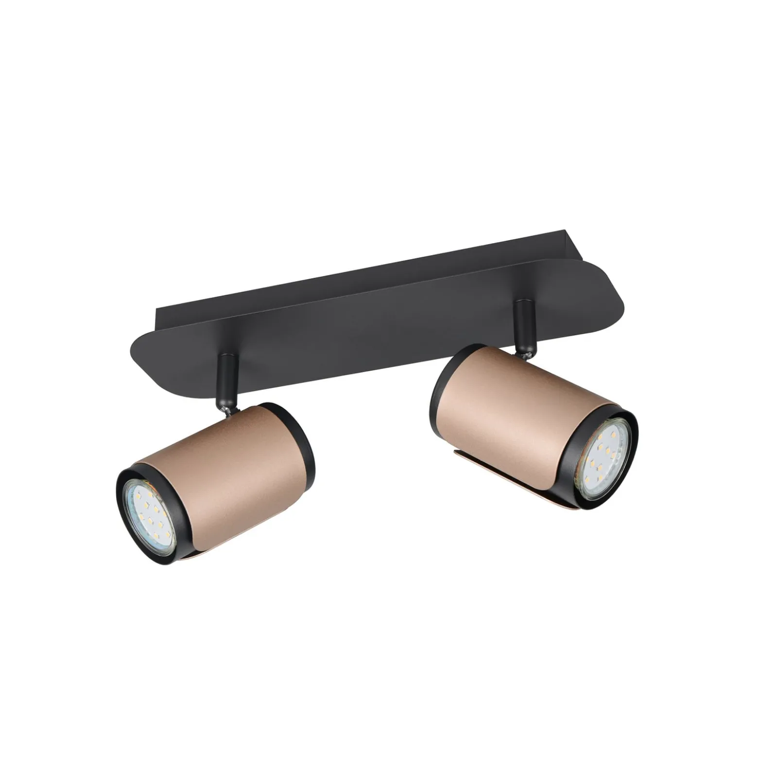 Deckenstrahler Gillan, coffee, 2-flammig, Metall, GU10