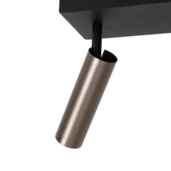 Deckenstrahler Grado, Länge 25 cm, grau, Metall, 2-flg.