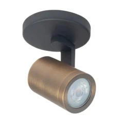 Deckenstrahler Halo, schwarz/messing brüniert Ø 10 cm 1-flg.
