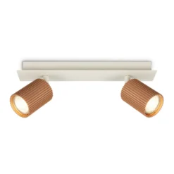 Deckenstrahler Ida, braun, 2-flammig, Kunststoff/Metall