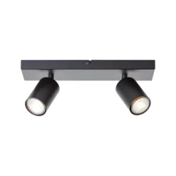 Deckenstrahler Jello, Länge 32 cm, schwarz, 2-flg., Metall
