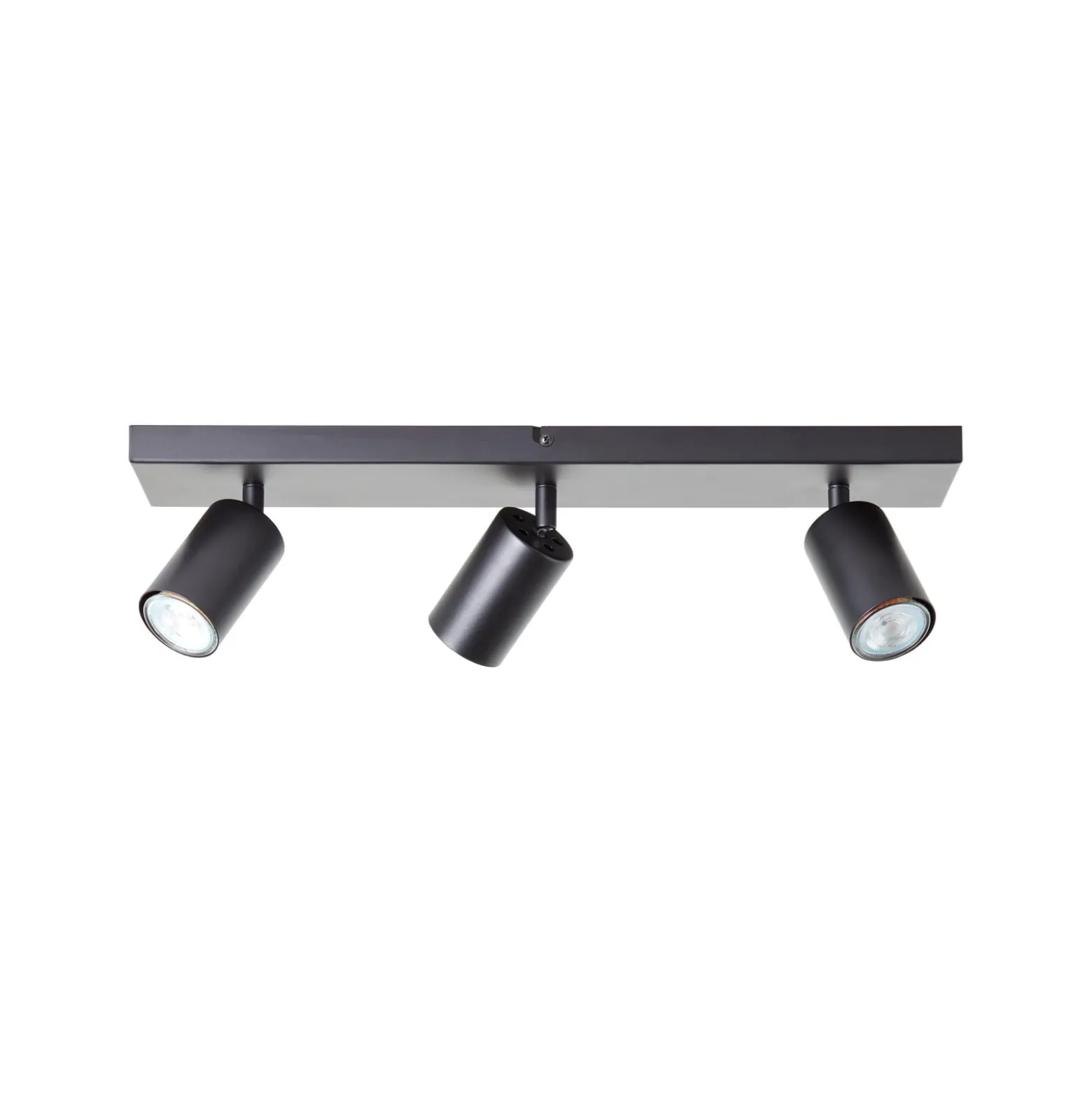 Deckenstrahler Jello, Länge 50 cm, schwarz, 3-fl.g, Metall