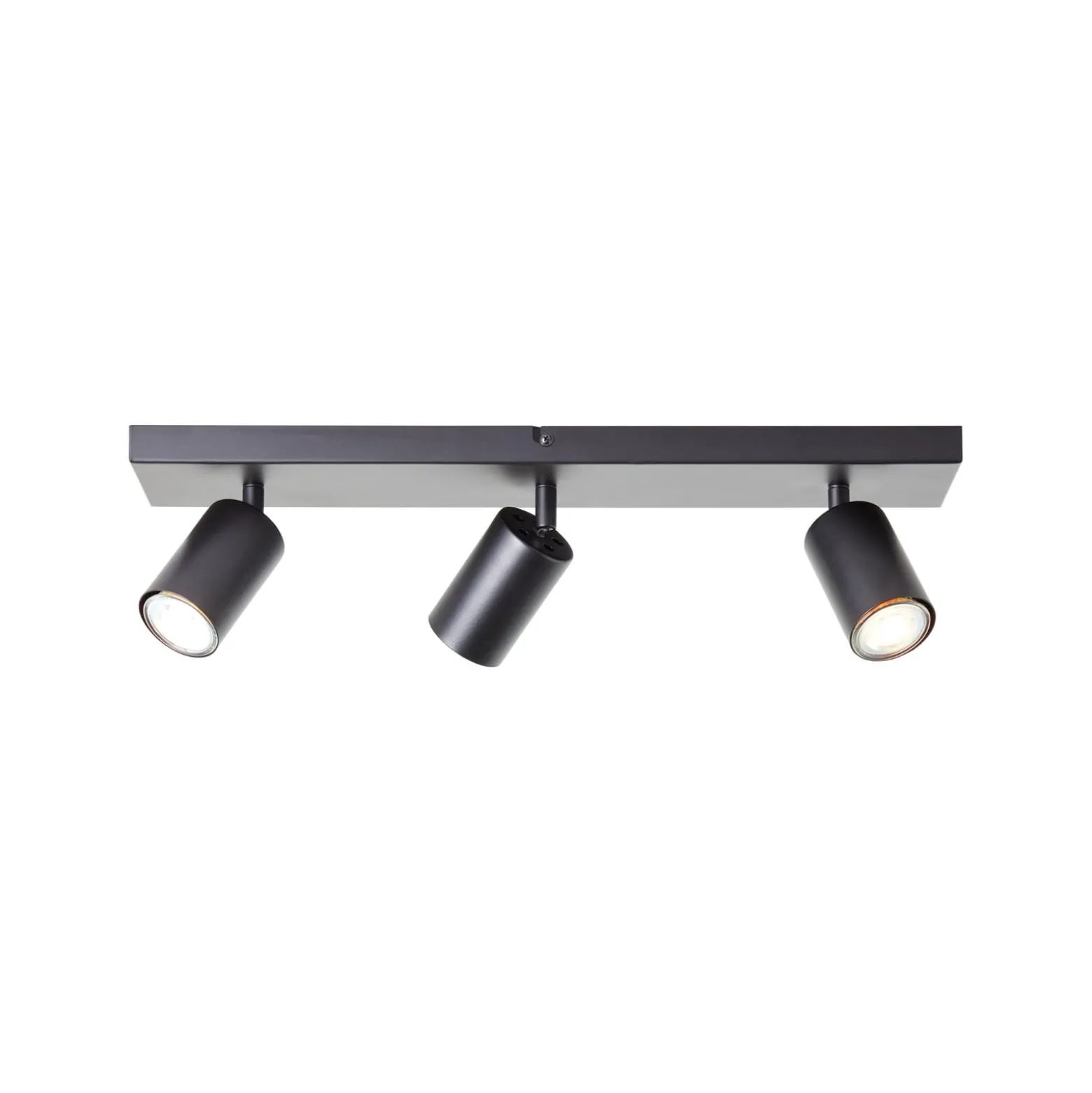 Deckenstrahler Jello, Länge 50 cm, schwarz, 3-fl.g, Metall
