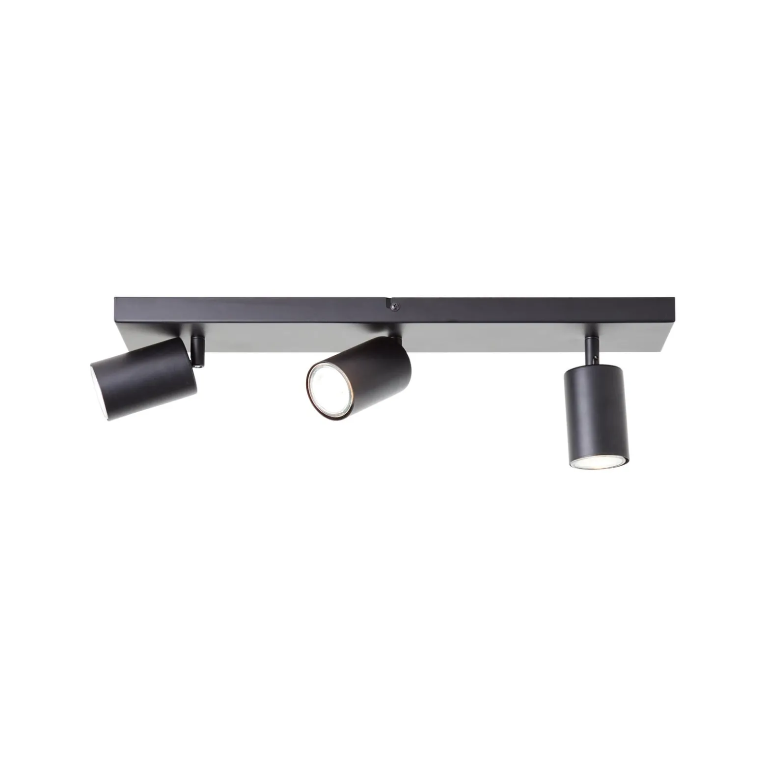 Deckenstrahler Jello, Länge 50 cm, schwarz, 3-fl.g, Metall