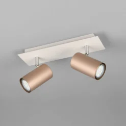 Deckenstrahler Marley braun/hellgrau 30 x 9 cm 2-flg. Metall