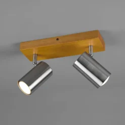 Deckenstrahler Marley, nickel matt, 2-flammig