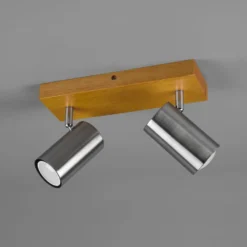 Deckenstrahler Marley, nickel matt, 2-flammig