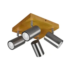 Deckenstrahler Marley, nickel matt, 4-flammig