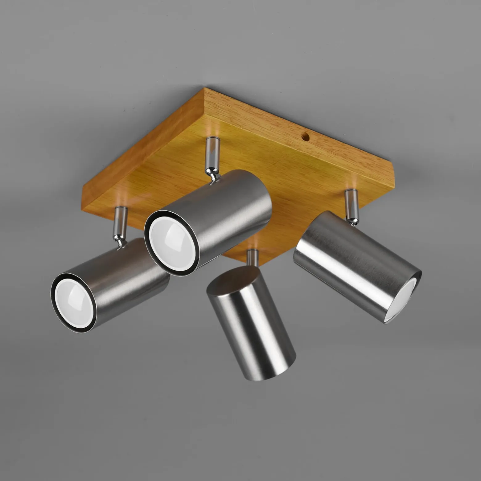 Deckenstrahler Marley, nickel matt, 4-flammig