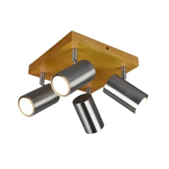 Deckenstrahler Marley, nickel matt, 4-flammig