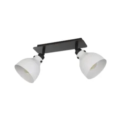 Deckenstrahler Matlock, Länge 52 cm, grau/schwarz, 2-flg.