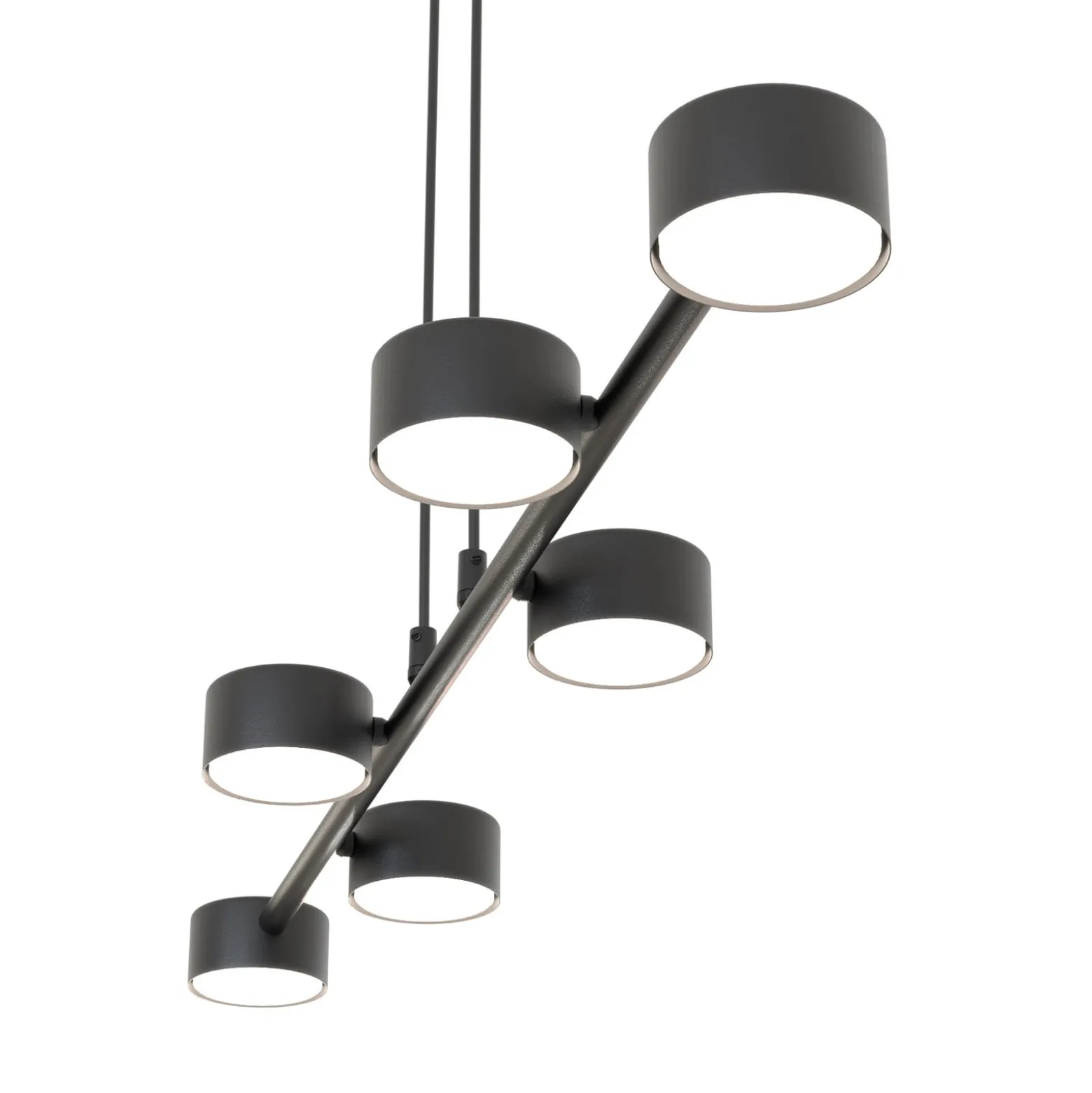 Deckenstrahler, Megara, Länge 80 cm, Metall, 6-flg.
