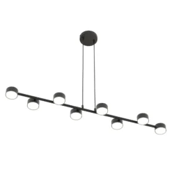 Deckenstrahler Megara, Länge 100 cm, Metall, 8-flg.
