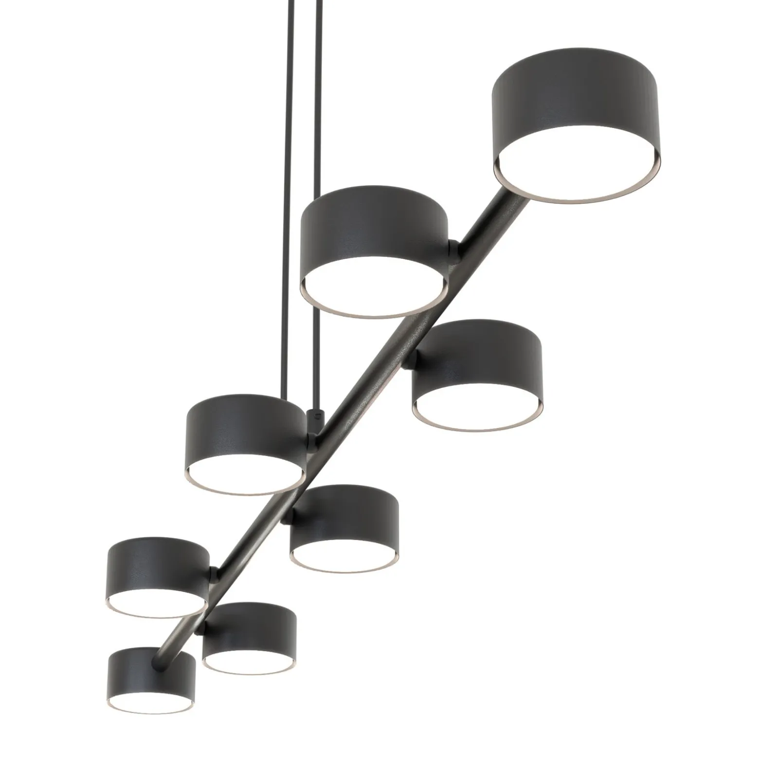 Deckenstrahler Megara, Länge 100 cm, Metall, 8-flg.