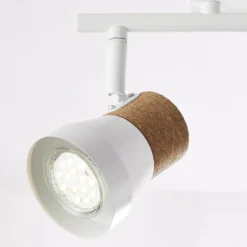 Deckenstrahler Moka, Länge 30 cm, weiß/braun, 2-flg. Kork