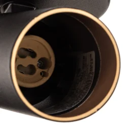Deckenstrahler Mono I schwarz, innen gold, 1-fl.