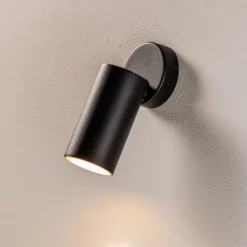 Deckenstrahler Mono I schwarz, innen gold, 1-fl.
