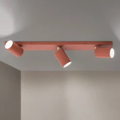 Deckenstrahler Penn, korallenrot, Länge 60 cm, Stahl/Alu