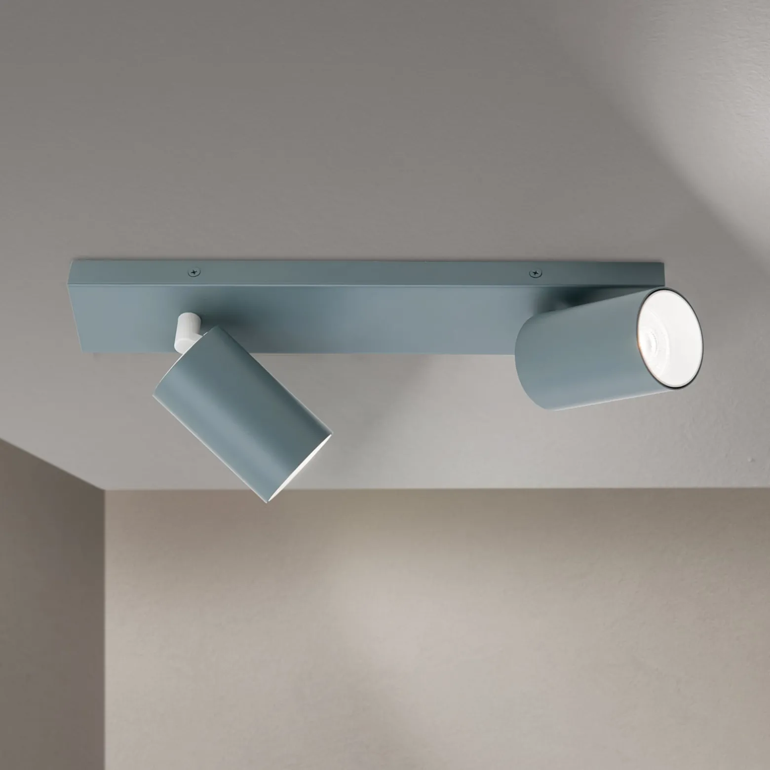 Deckenstrahler Penn, lichtgrün, Länge 35 cm, Stahl/Alu