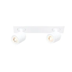 Deckenstrahler Razza, weiß, Länge 38 cm, 2-flg., Metall
