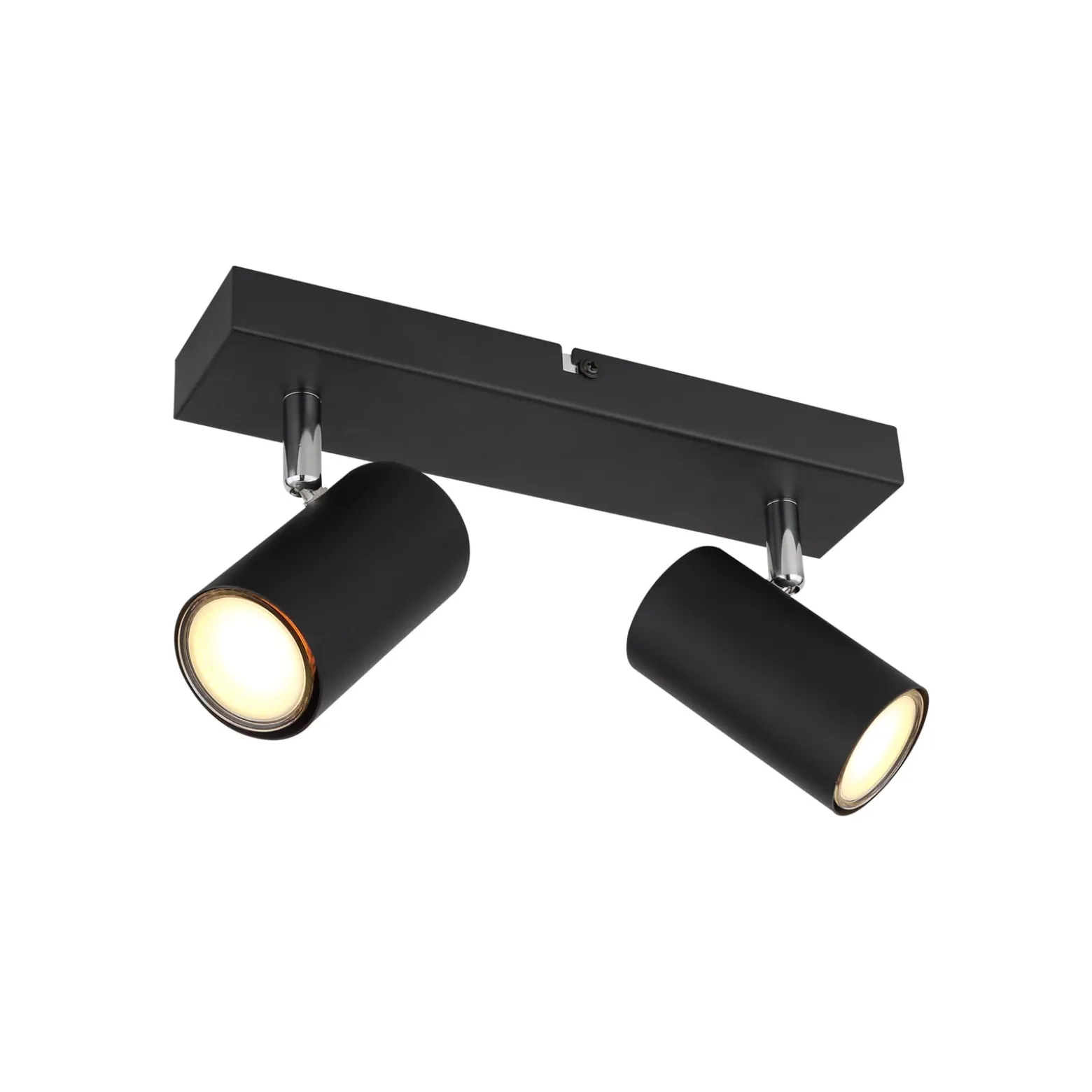 Deckenstrahler Robby, schwarz, Länge 26 cm, 2-flg., Metall