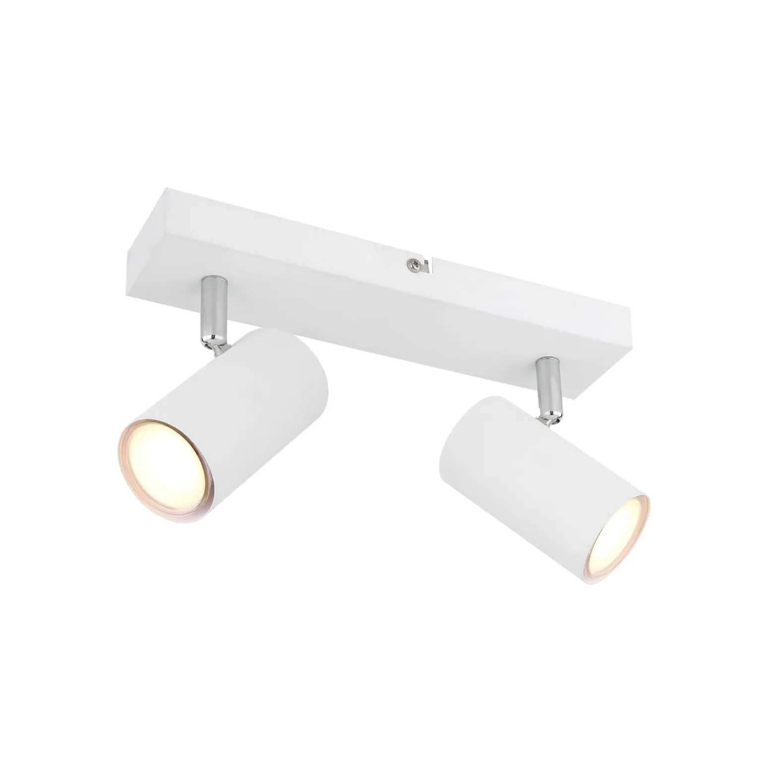 Deckenstrahler Robby, weiß, Länge 26 cm, 2-flg., Metall