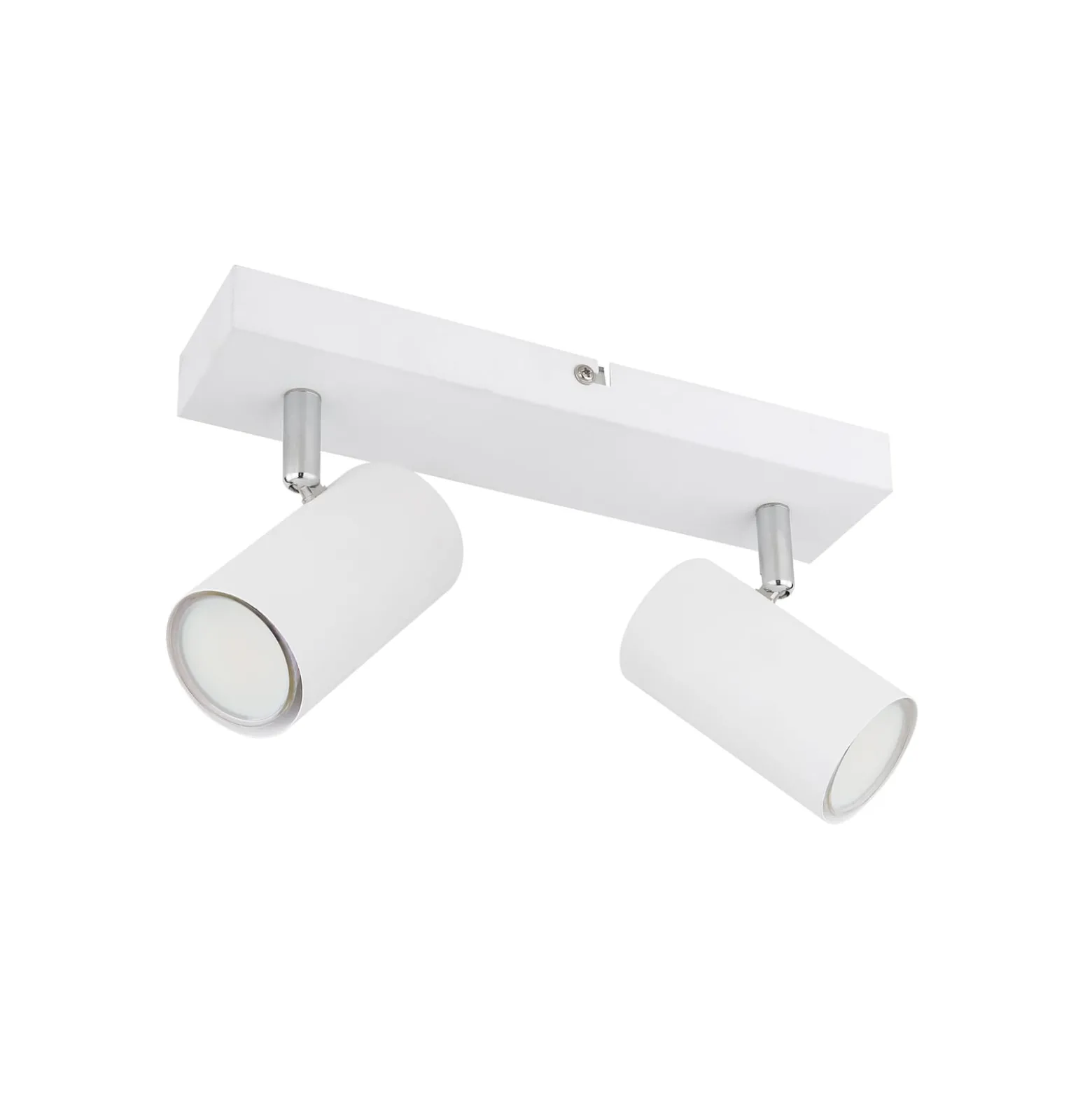 Deckenstrahler Robby, weiß, Länge 26 cm, 2-flg., Metall
