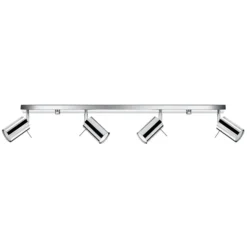 Deckenstrahler Round, chrom, vierflammig linear