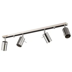 Deckenstrahler Round, chrom, vierflammig linear