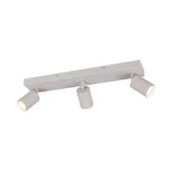 Deckenstrahler Soka, hellgrau, Länge 50 cm, Metall, 3-flg.