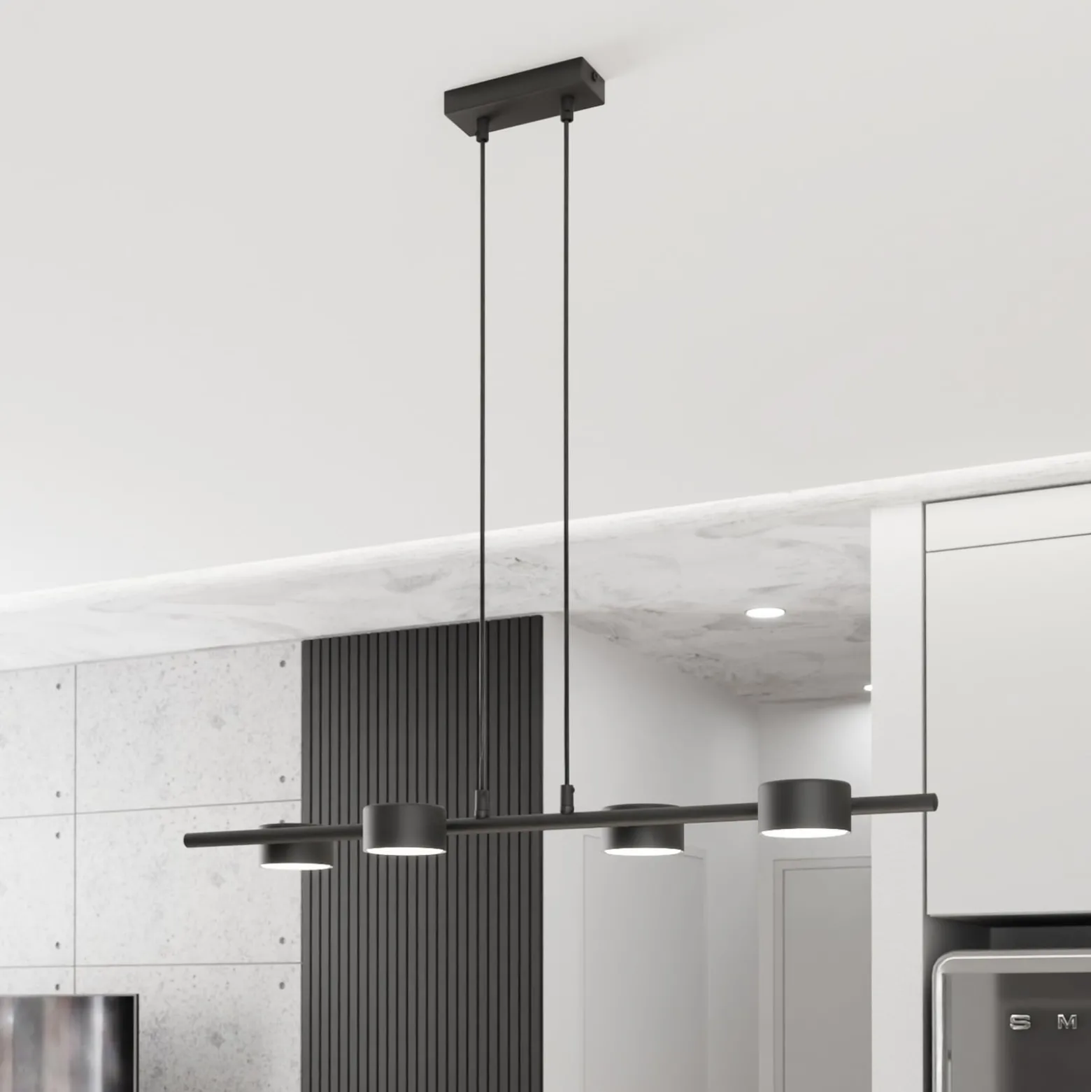 Deckenstrahler Sora, Länge 80 cm, Metall, 4-flg.