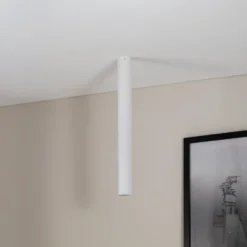 Deckenstrahler Tecno 1XL, Stahl, GU10, Höhe 60 cm, weiß