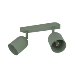 Deckenstrahler Tilston, dunkelgrün, Länge 28 cm 2-flg. Stahl