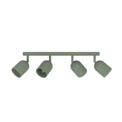 Deckenstrahler Tilston, dunkelgrün, Länge 58 cm 4-flg. Stahl