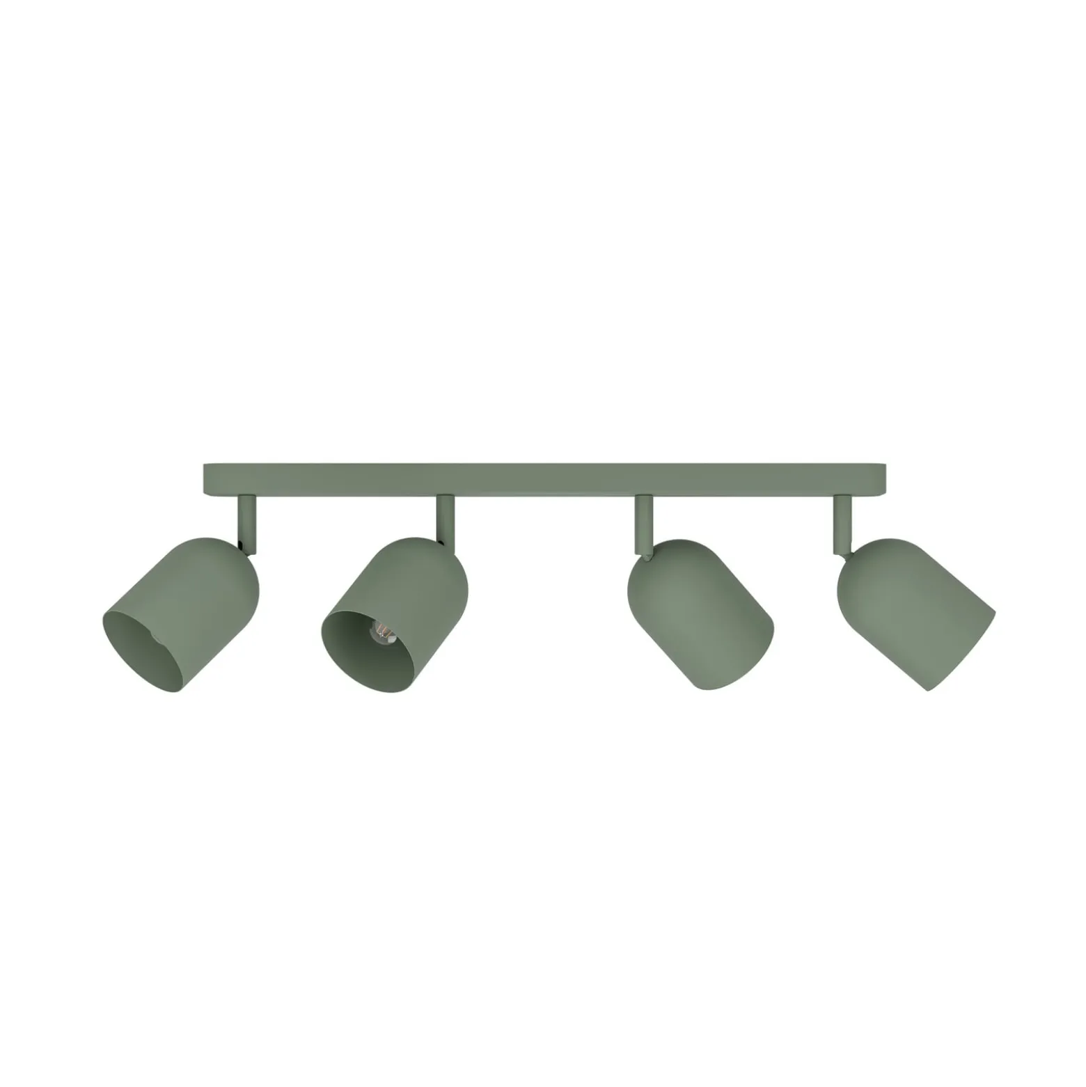 Deckenstrahler Tilston, dunkelgrün, Länge 58 cm 4-flg. Stahl