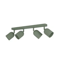 Deckenstrahler Tilston, dunkelgrün, Länge 58 cm 4-flg. Stahl