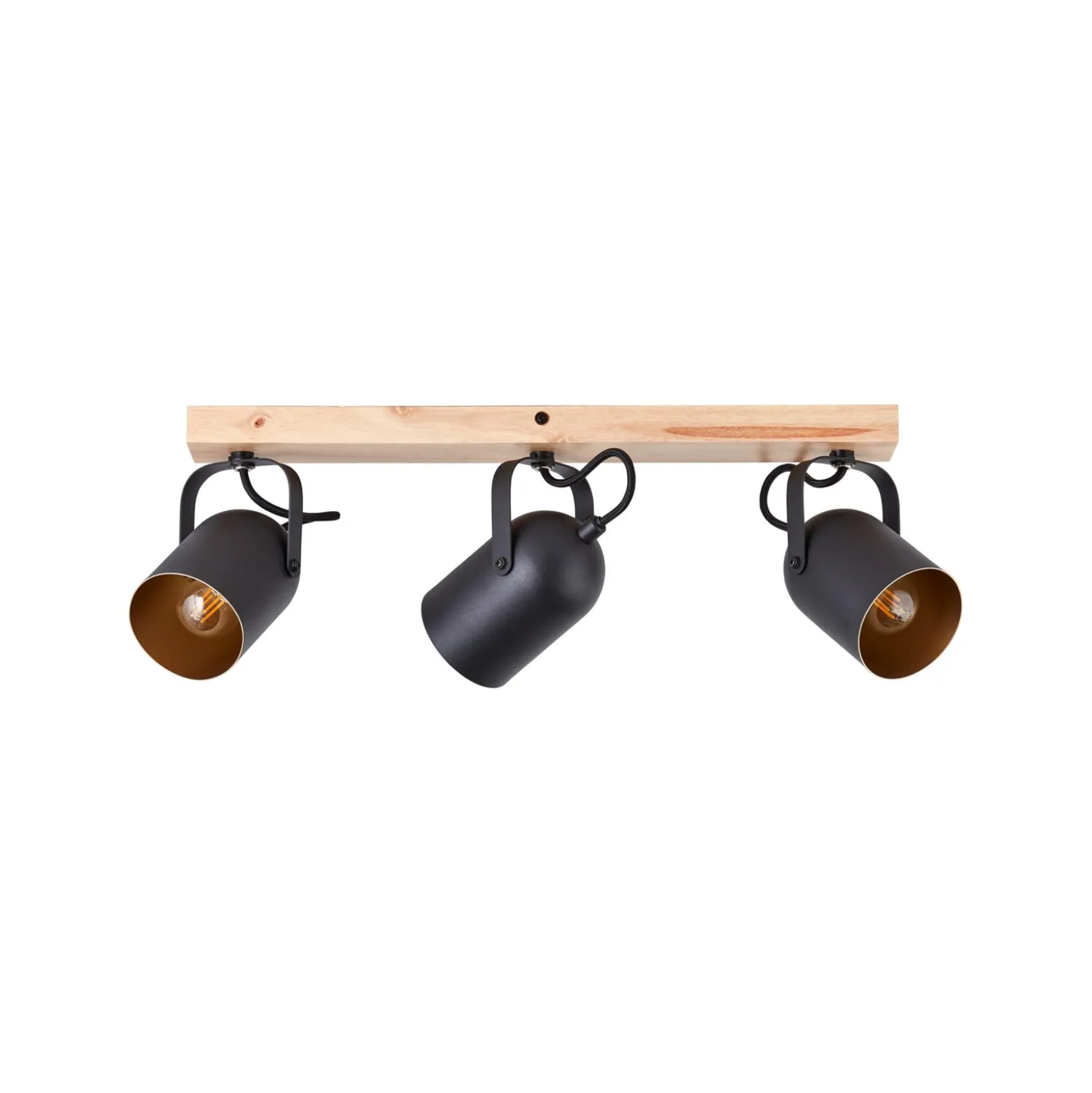 Deckenstrahler Tronte, Länge 57,5 cm, schwarz/gold, 3-flg.