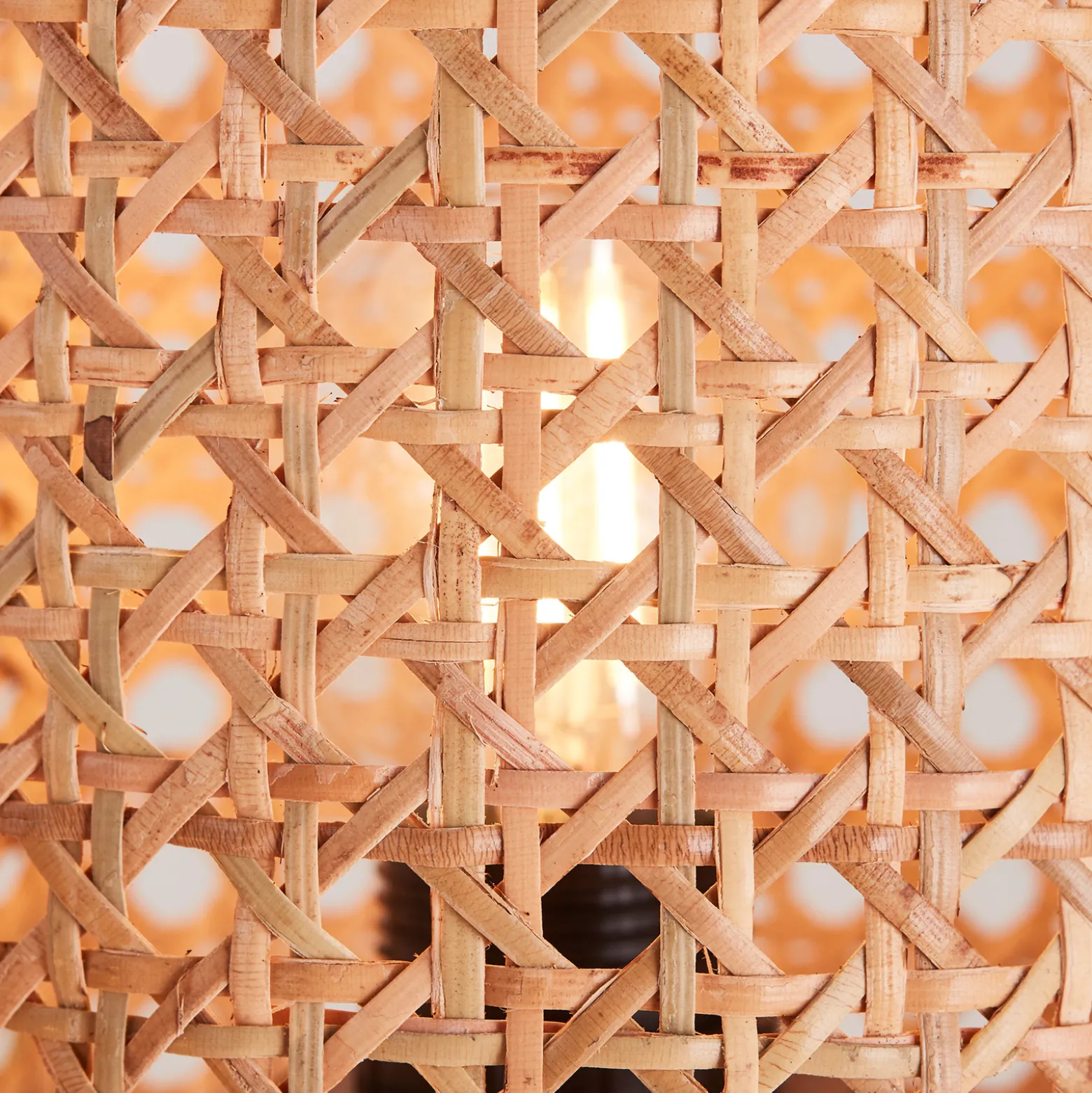 Deckenstrahler Wiley, zweiflammig mit Rattan